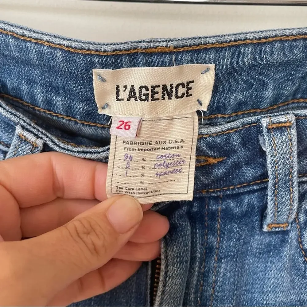 L’agence El Matador French Slim Fit Raw Hem Ankle Skinny Jean 26